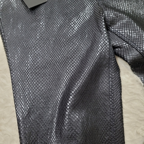 RtA Prince Leather Skinny Pants Navy Snake 26 - Picture 6 of 10